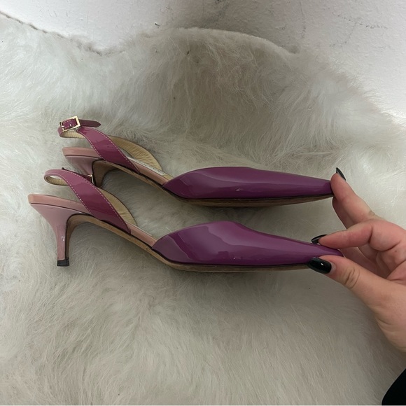 Jimmy Choo Volt Patent Leather Slingback Pump Heels - Picture 6 of 12